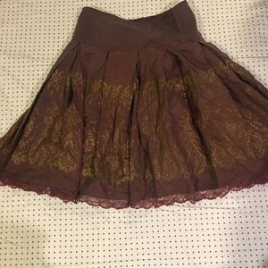 Brown and gold skirt